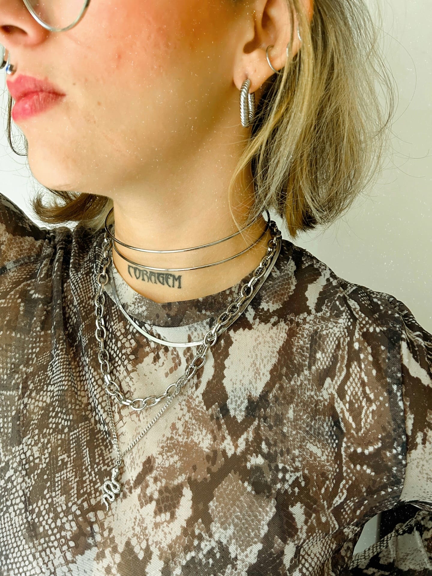 Choker Rígida Duas Faixas