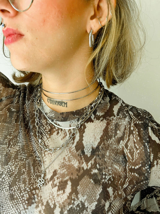 Choker Rígida Duas Faixas